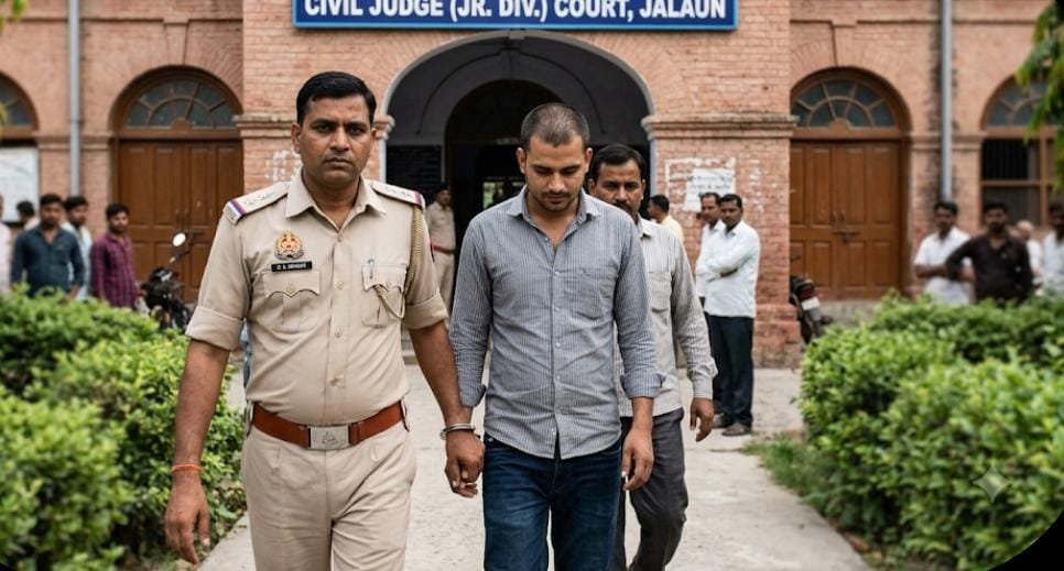 पारिवारिक विवाद में फरार चल रहा वारंटी गिरफ्तार, जालौन पुलिस ने भेजा न्यायालय